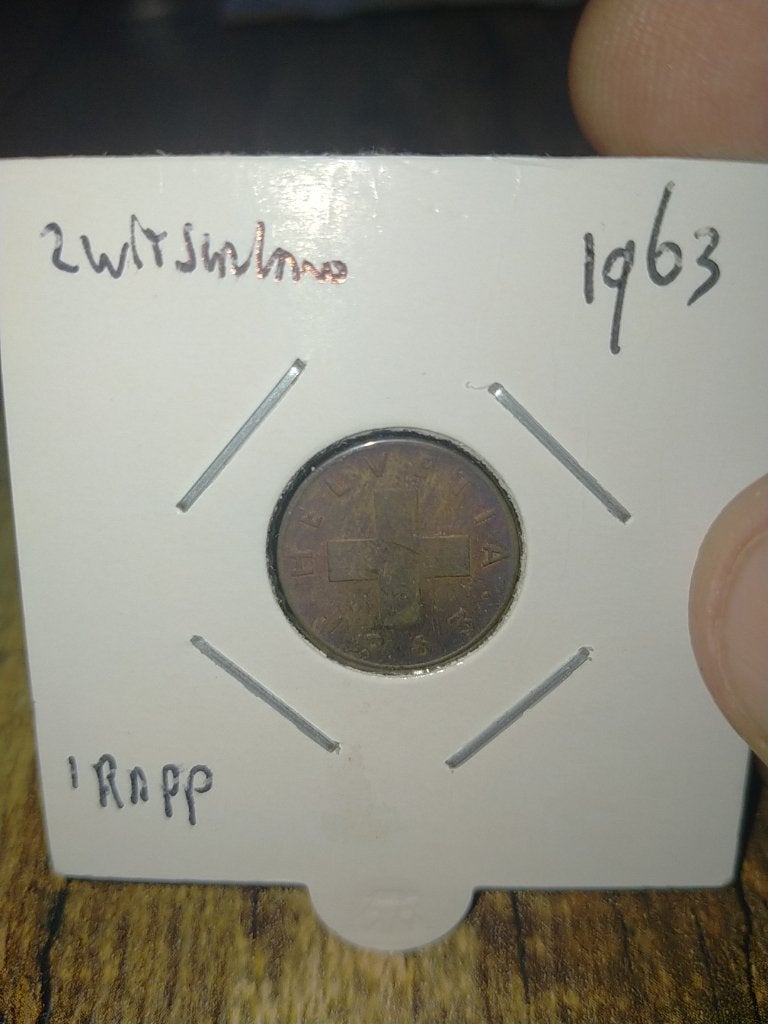 Zwitserland 1 Rappen 1963, Verzenden, Overige landen, Losse munt