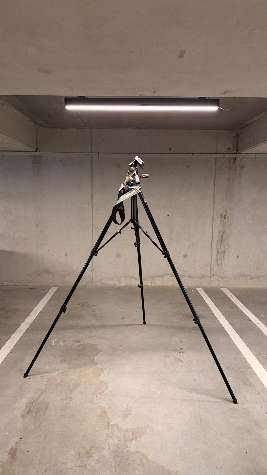 Manfrotto 075B Professional Statief + #029 Kop (Max 217 cm), Ophalen, Gebruikt, Driepoot, 175 cm of meer
