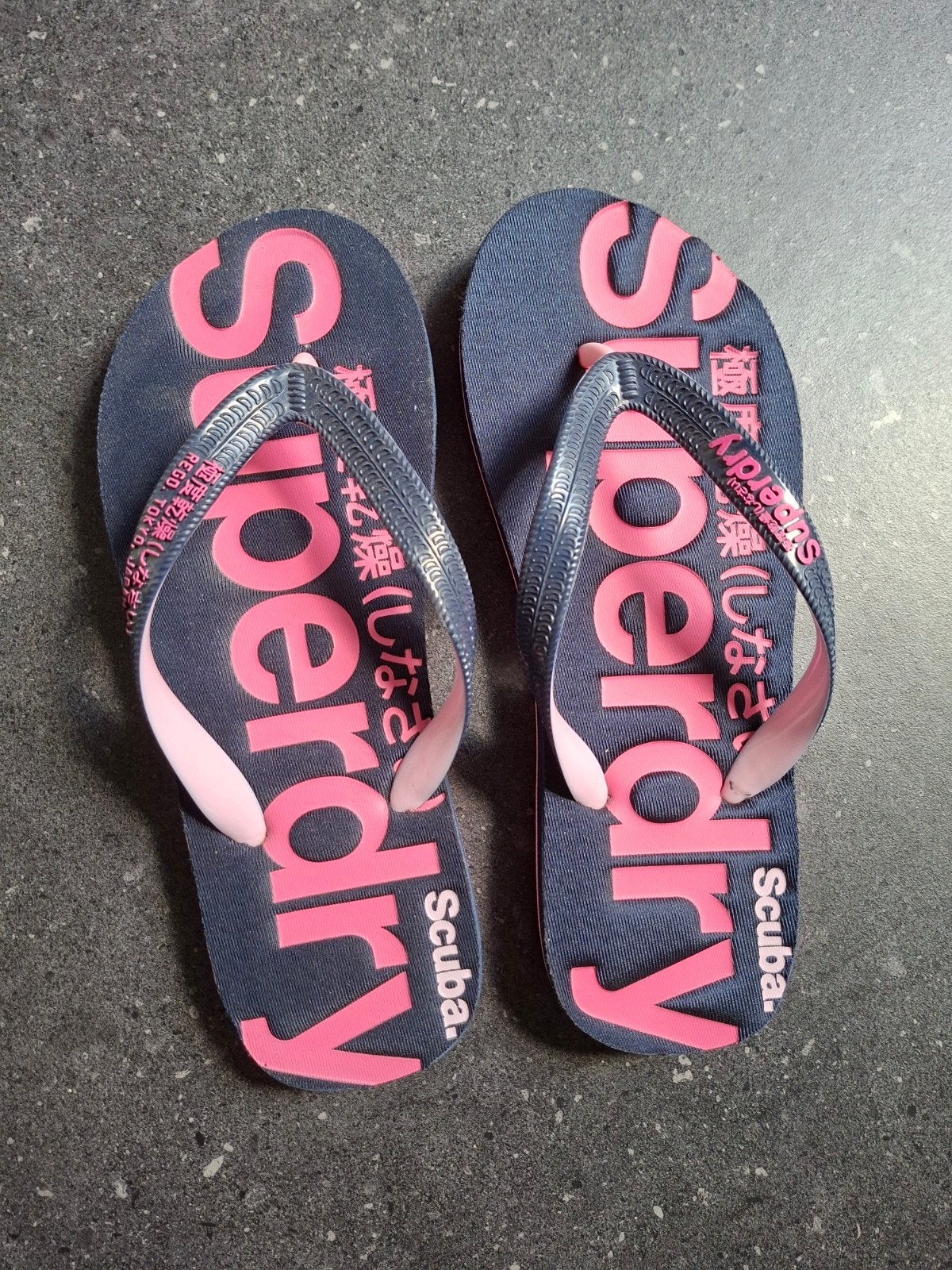 Superdry teenslippers, Ophalen of Verzenden, Zo goed als nieuw, Superdry, Blauw