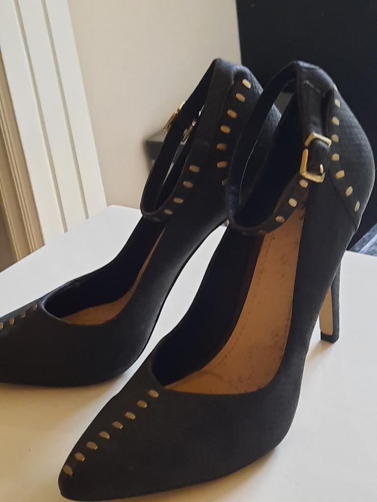Donkergrijze pumps maat 41, Ophalen, Gedragen, Grijs, Pumps