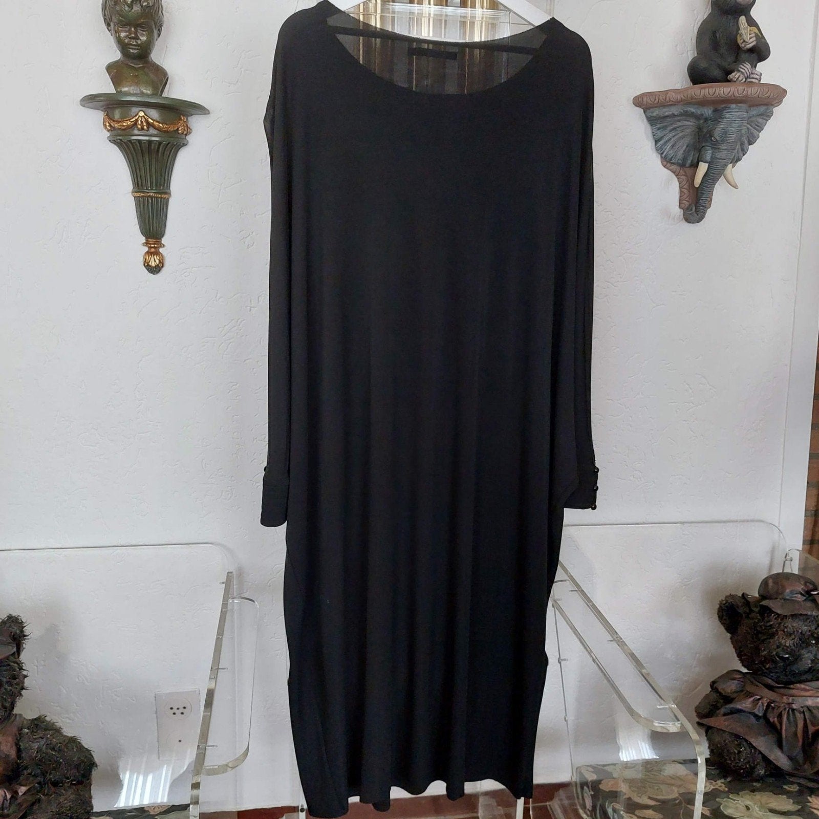 Jurk/Tuniek van het merk Mat Fashion.  Maat One Size, Kleding | Dames, Grote Maten, Zo goed als nieuw, Jurk, Zwart, Verzenden