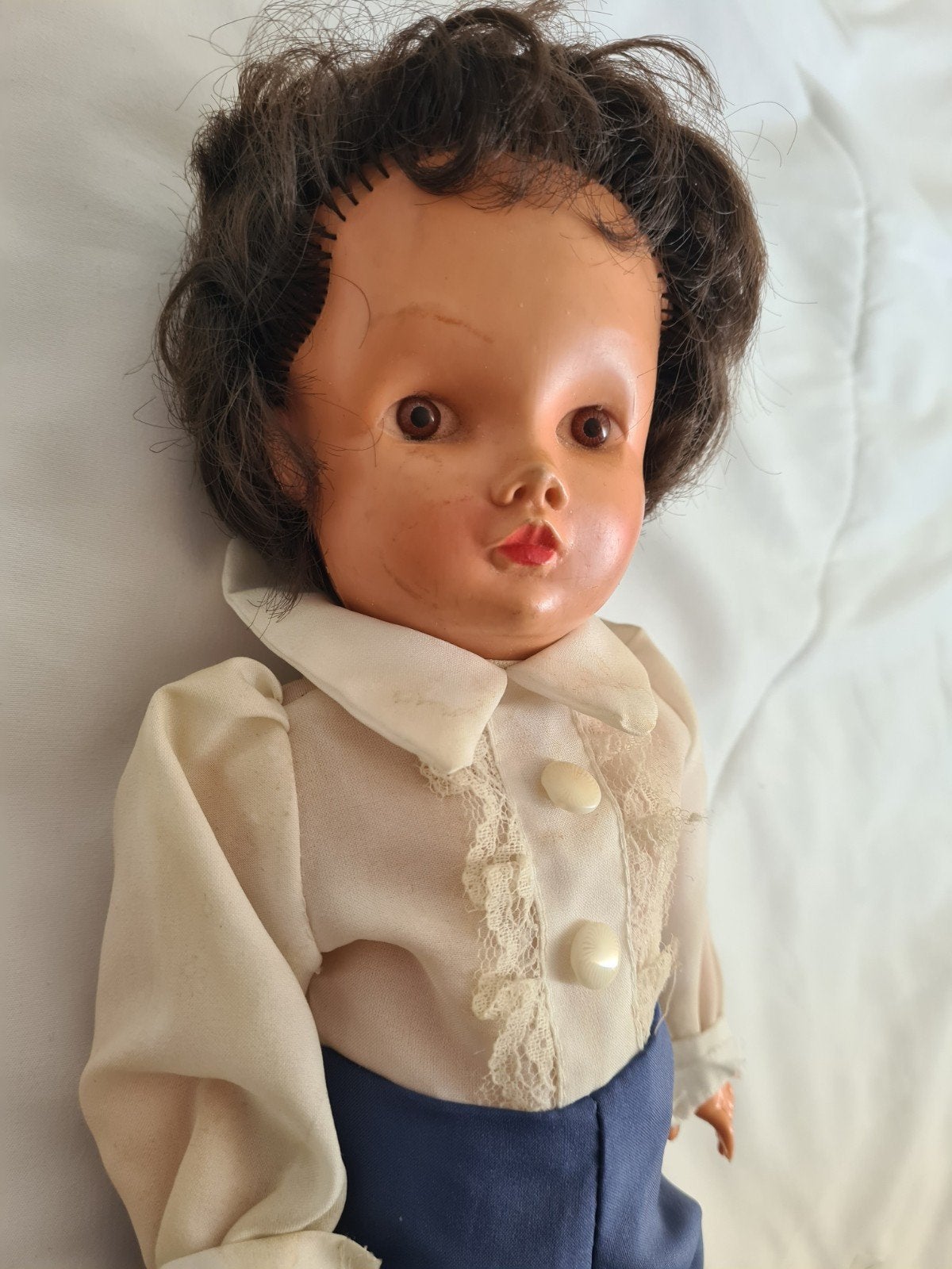 oude WILDEBRAS POP 36cm, Verzamelen, Poppen, Ophalen of Verzenden, Gebruikt, Pop
