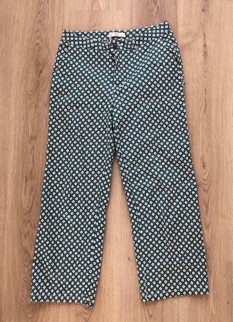 Broek groen/wit ruitje Sarah John, Maat 38/40 (M), Ophalen of Verzenden, Zo goed als nieuw, Lang