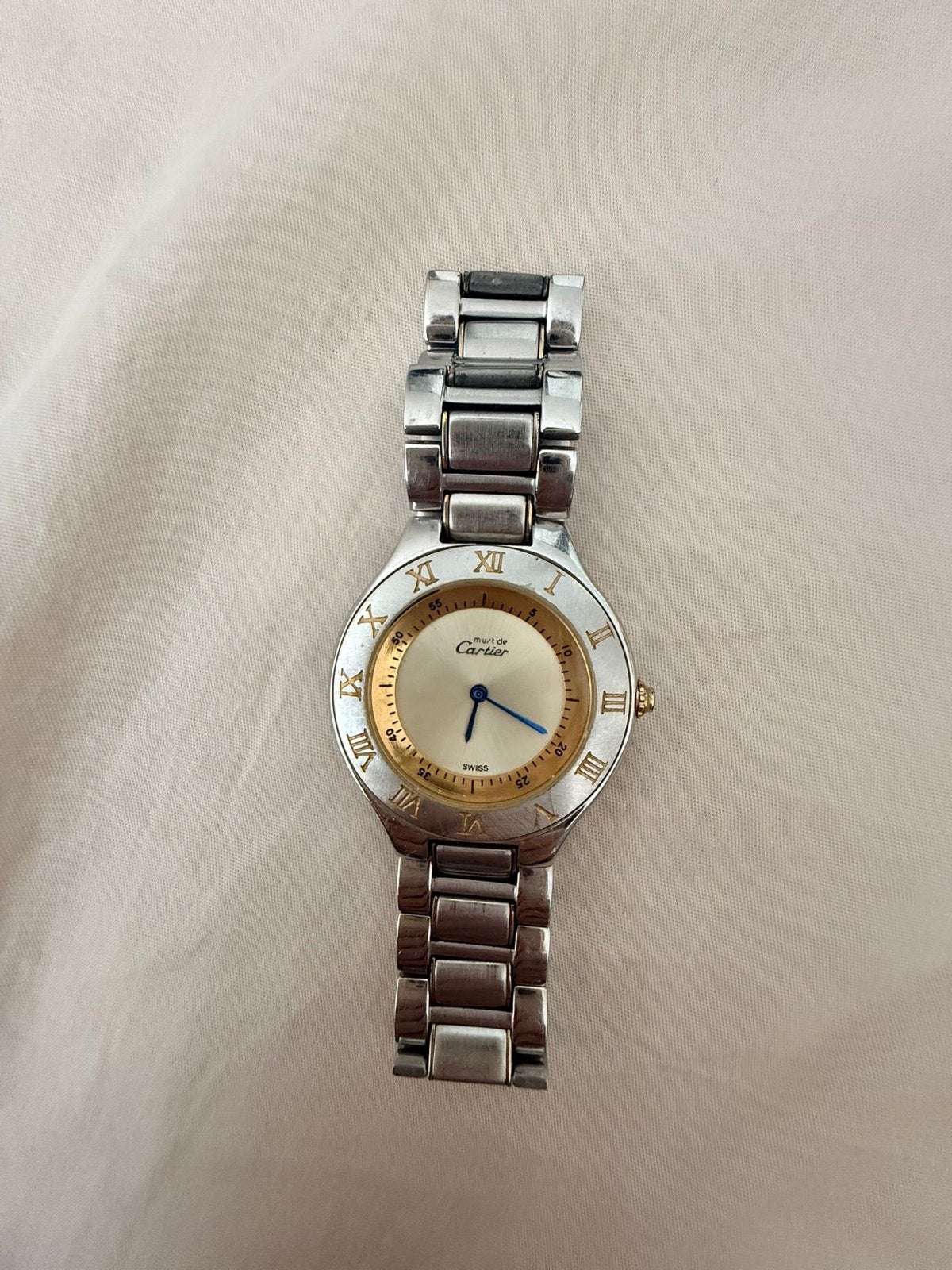 Cartier Must 21 Dameshorloge - Klassiek en Elegant, Gebruikt, Staal, Polshorloge, Ophalen