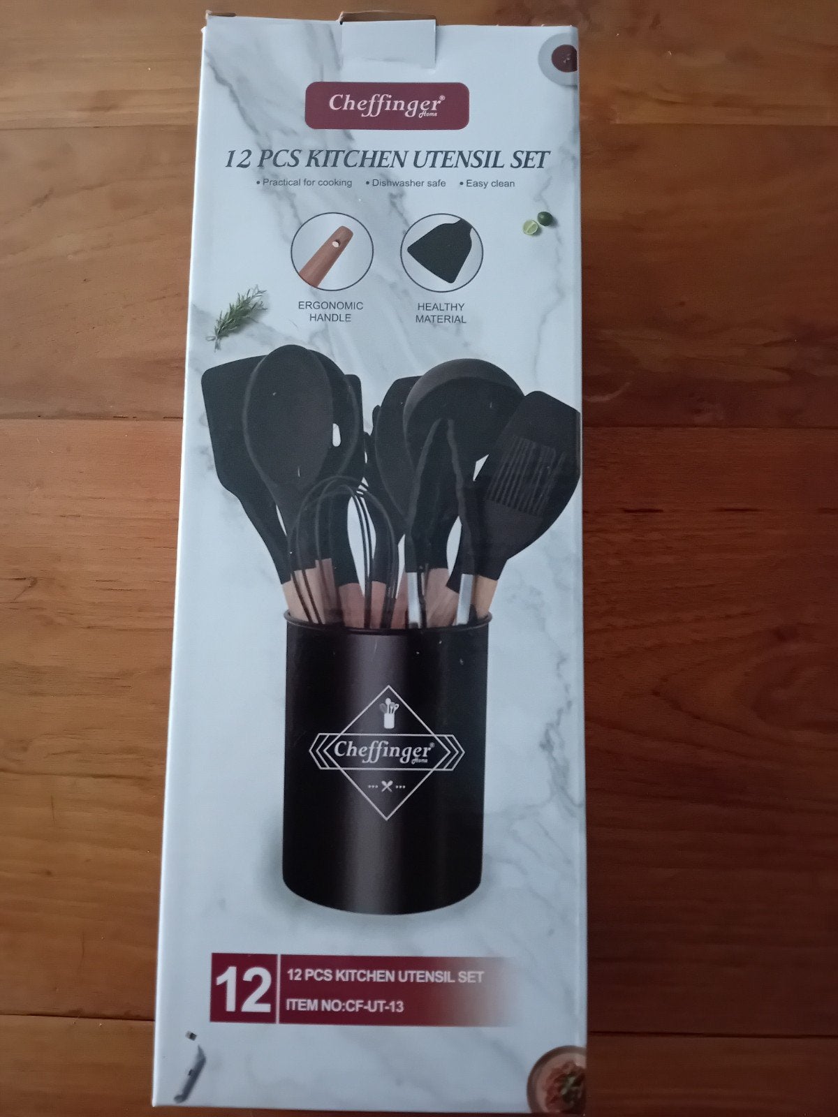 Nieuwe Cheffinger 12-delige Keukengerei Set diverse kleuren, Overige typen, Hout, Nieuw, ENERGIELAAN 24, 2950 KAPELLEN, BELGIUM