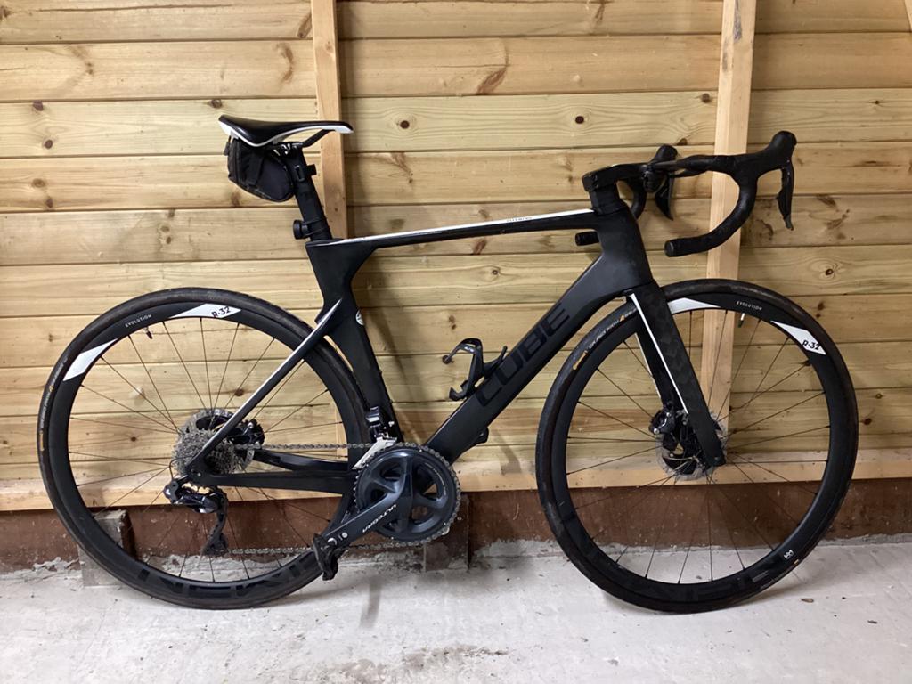 Zwarte Cube Litening C:68X carbon, 56cm frame, Fietsen en Brommers, Carbon, Heren, Zo goed als nieuw, Meer dan 20 versnellingen