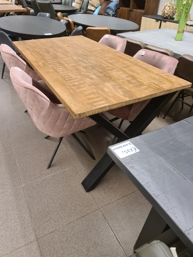 Nieuwe icathcers cod collectie eettafel 180x90cm mango €275, Ophalen, Hout, ., Nieuw