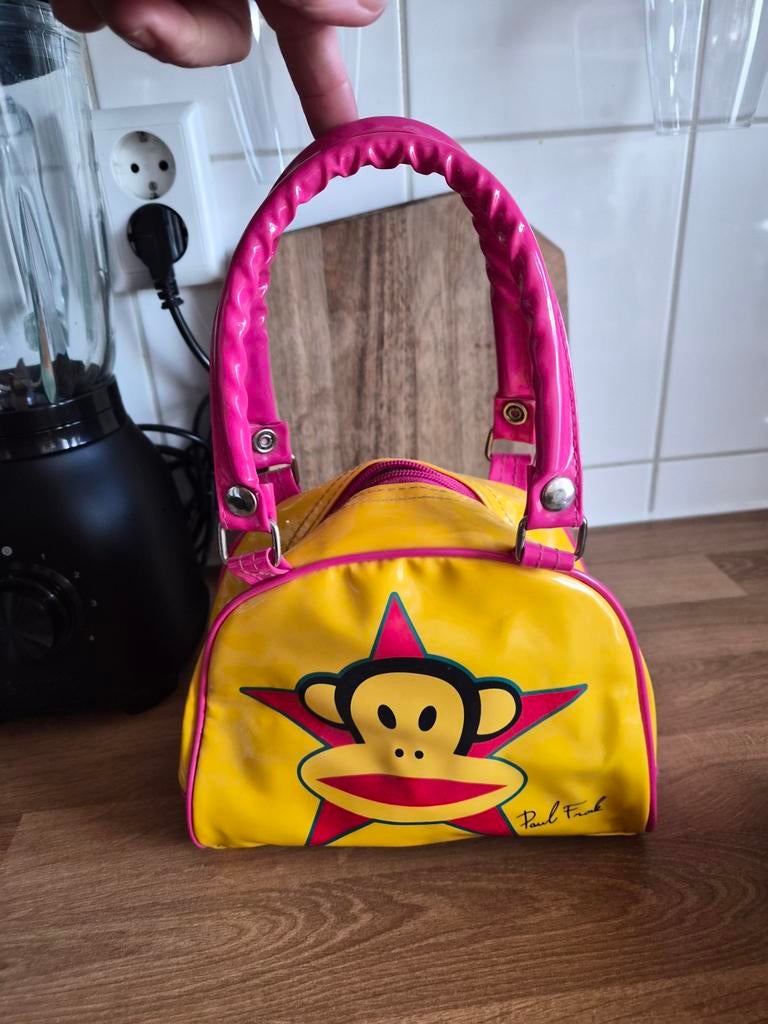 Paul Frank tasje geel met roze handvat, Sieraden, Tassen en Uiterlijk, Verzenden