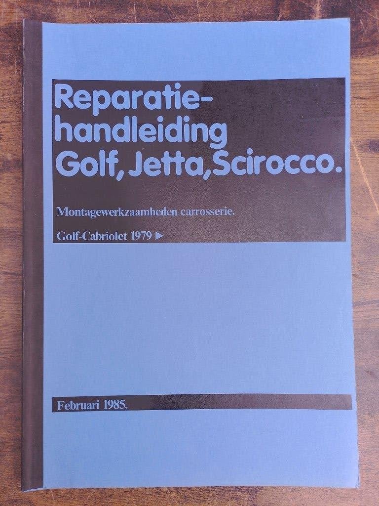 Vw Golf 1 Cabrio  werkplaatsboek Carrosserie werk + dak verv, Verzenden, Gelezen, Volkswagen