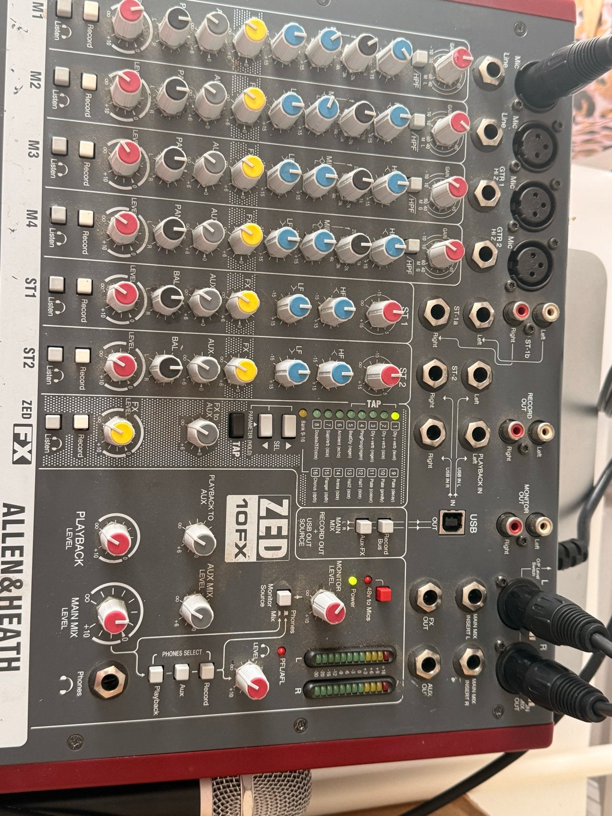 Allen & Heath ZED-10FX Compacte Mixer (lezen!), Ophalen of Verzenden, Gebruikt, 5 tot 10 kanalen, Microfooningang
