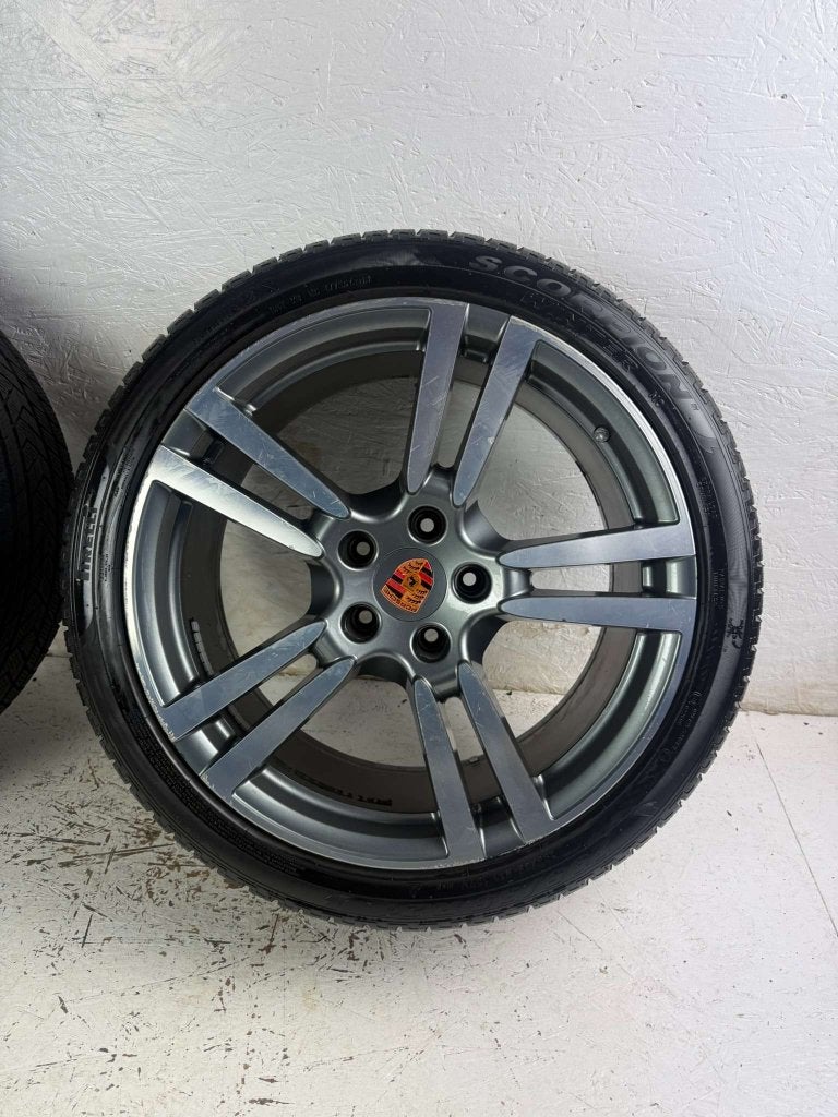 Porsche Cayenne turbo GTS velgen 21" 5x130 winter 7mm pirell, Auto-onderdelen, Niet ingevuld, Gebruikt, 295 mm, Banden en Velgen