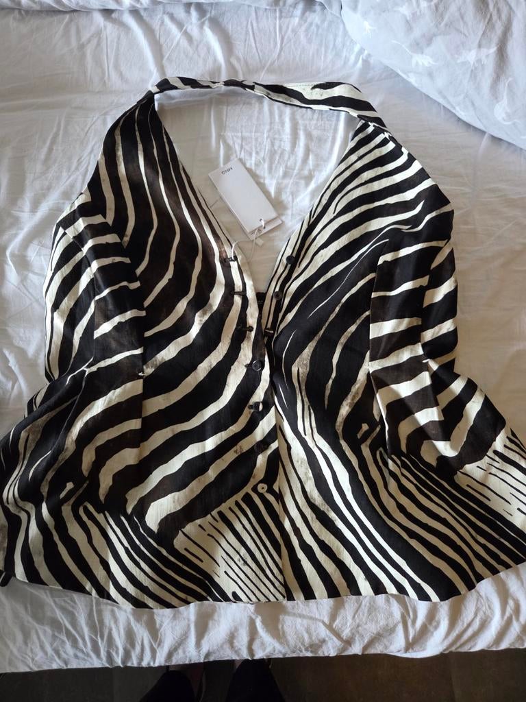 Mango zebra NIEUW mt XL top en broek mt 44, Kleding | Dames, Tops, Ophalen of Verzenden