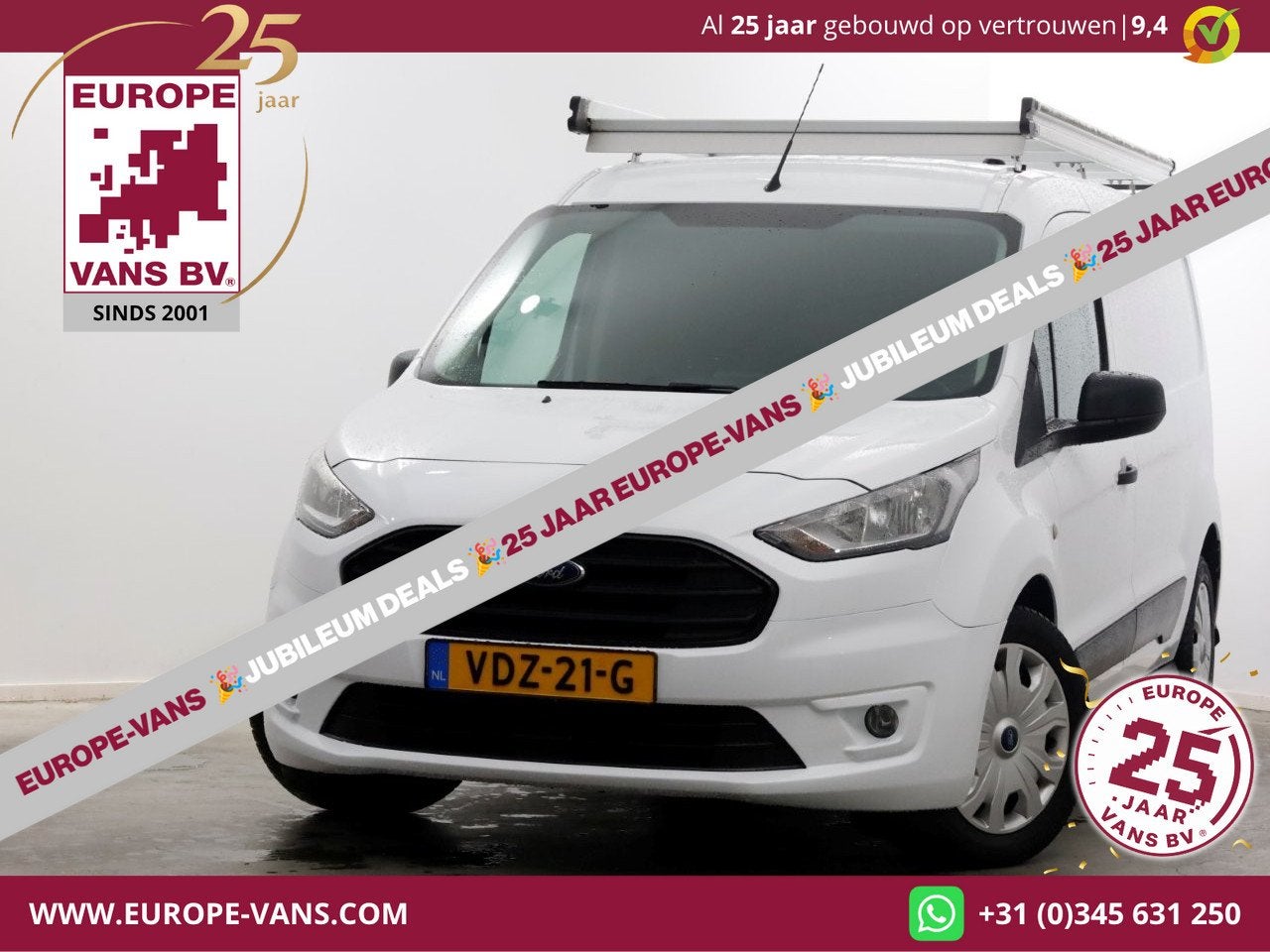 Ford Transit Connect 1.5 EcoBlue 100pk Automaat L2 Trend Air, Auto's, Bestelauto's, 1350 kg, 101 pk, Gebruikt, Euro 6