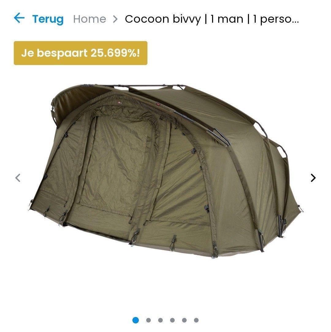 Nieuwe jrc cocoon 1 man tenten!!, Watersport en Boten, Hengelsport | Karpervissen, Ophalen of Verzenden, Nieuw, Overige typen