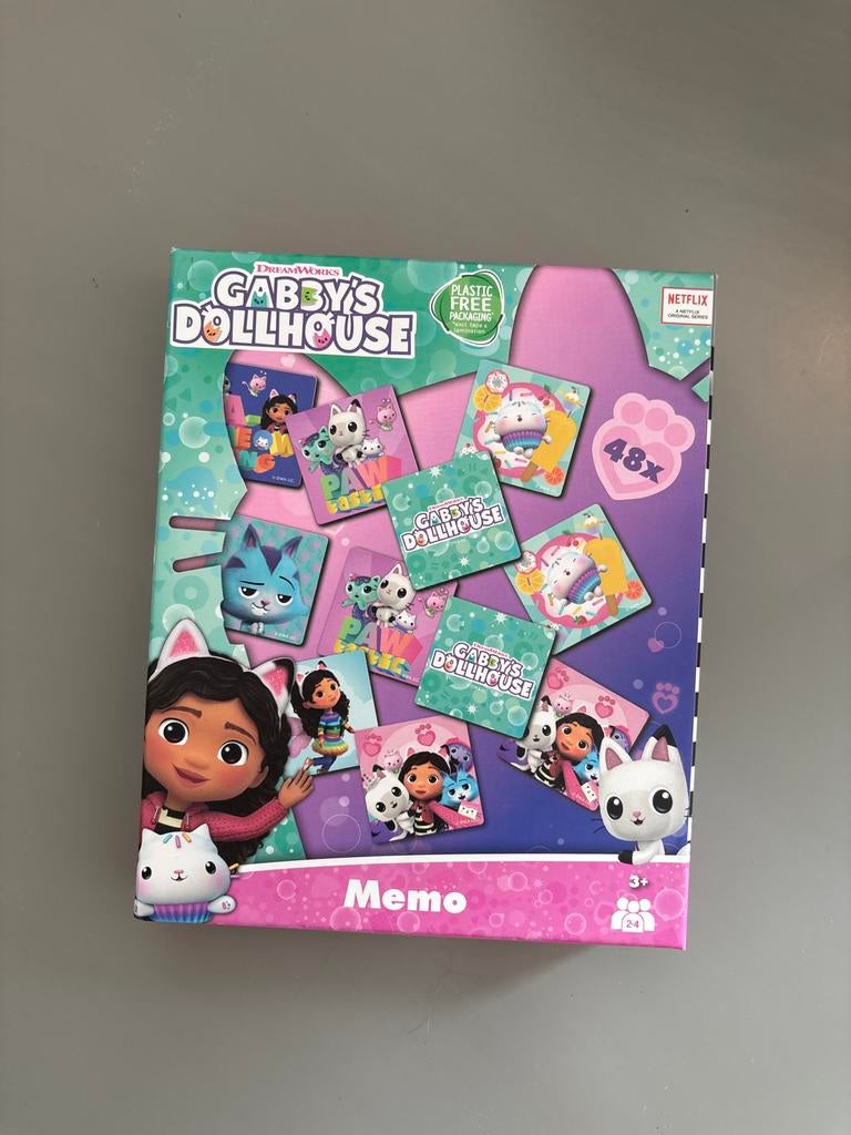 *vrijmarkt pre-sale* Gabby's Poppenhuis Memo spel 48 kaarten, Ophalen of Verzenden, Zo goed als nieuw, Overige typen