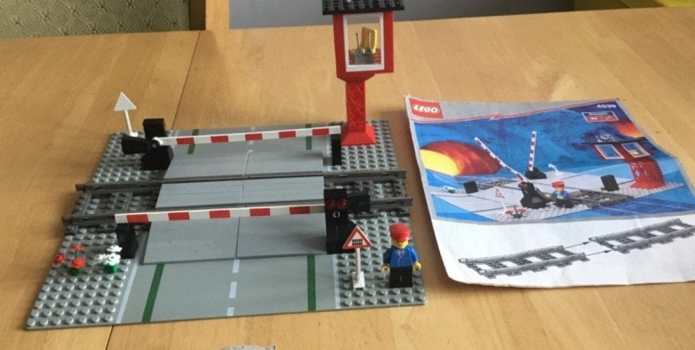 Lego 4539 Spoorwegovergang 9V Electric, Gebruikt, Overige thema's, Lego, Compleet