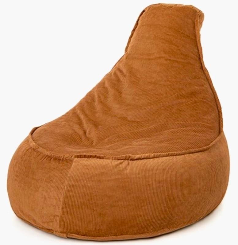 Zitzak Junior Ribstof Cognac voor binnen, Ophalen, Zo goed als nieuw, Zitzakstoel
