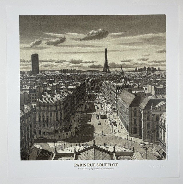 poster Stefan Bleekrode PARIS RUE SOUFFLOT copyright 2025