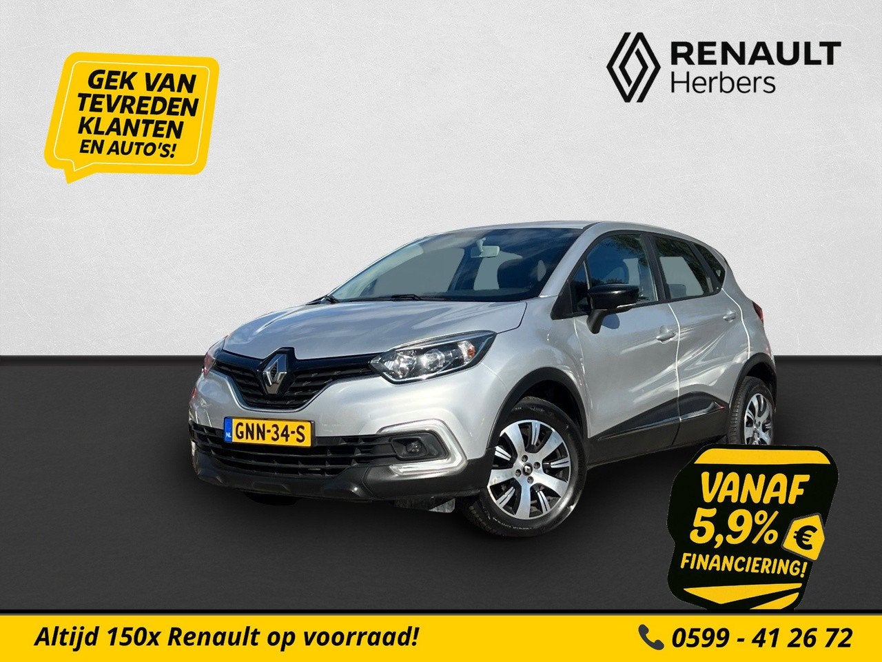 Renault Captur 0.9 TCe Zen AIRCO / NAVI / STOELVERWARMING, Voorwielaandrijving, 898 cc, Stof, Gebruikt