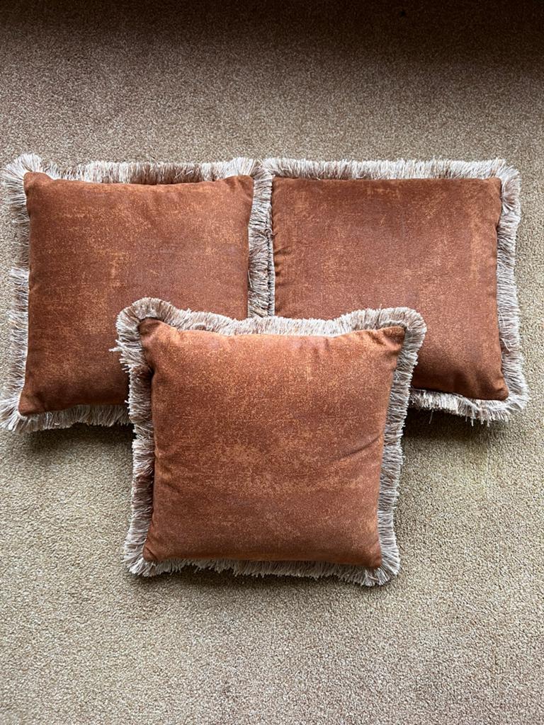 5X LUXE SIERKUSSENS - GEVULD - 48CM, Ophalen of Verzenden, Zo goed als nieuw