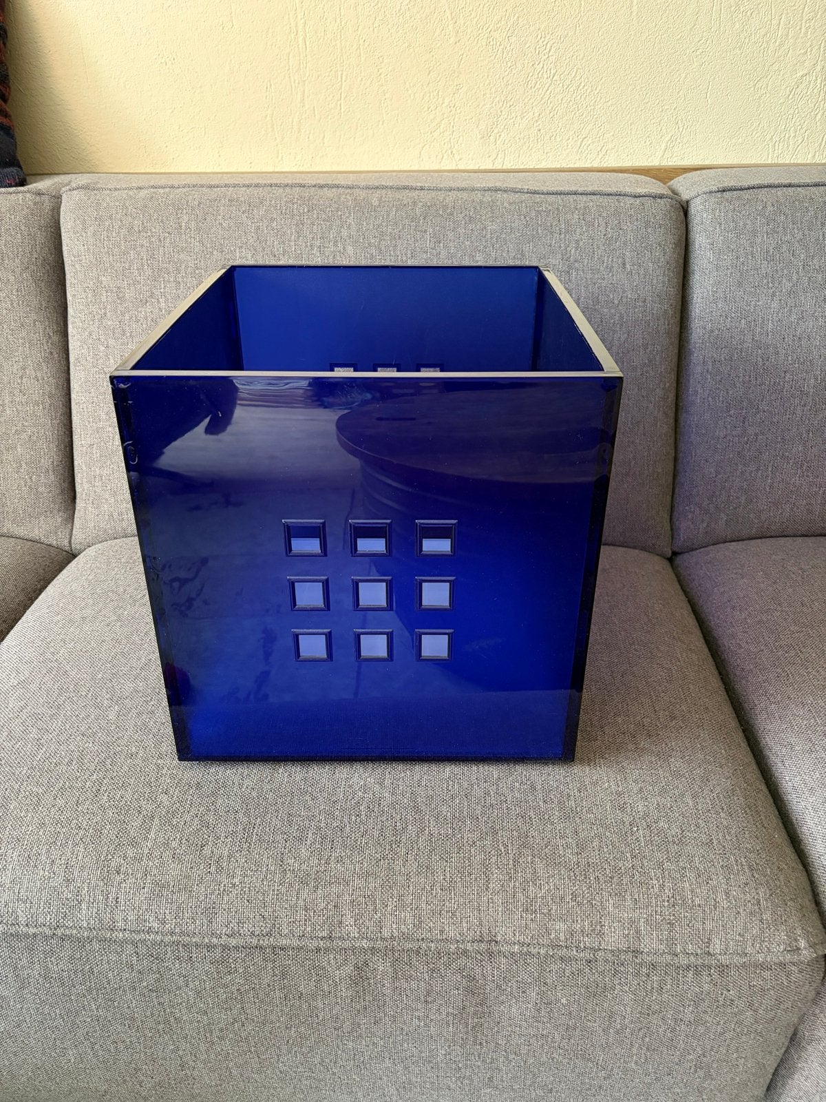 5x IKEA Kallax Lekmann bakken kobalt blauw, Huis en Inrichting, Ophalen, Gebruikt