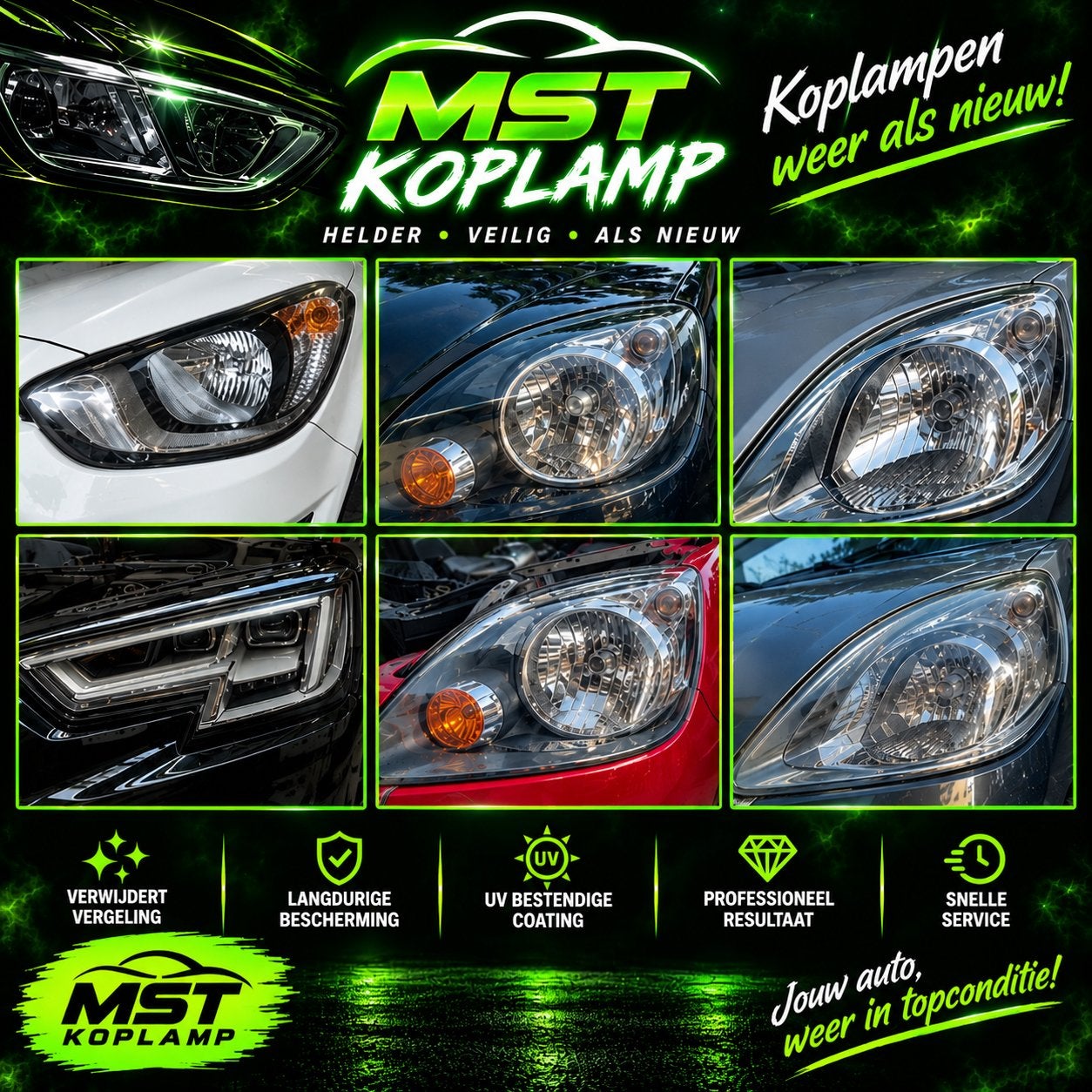 Koplamp herstel, Ophalen