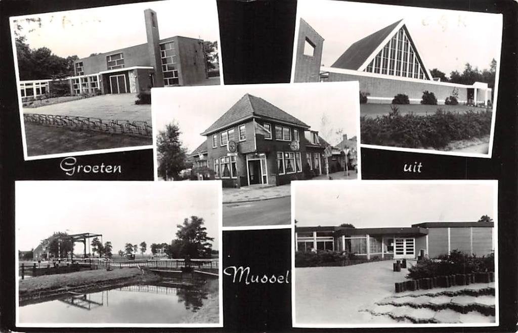 Mussel Chr. Ger. en R.K. Kerk Gereformeerde School Café, Ophalen of Verzenden, 1980 tot heden, Gelopen, Groningen