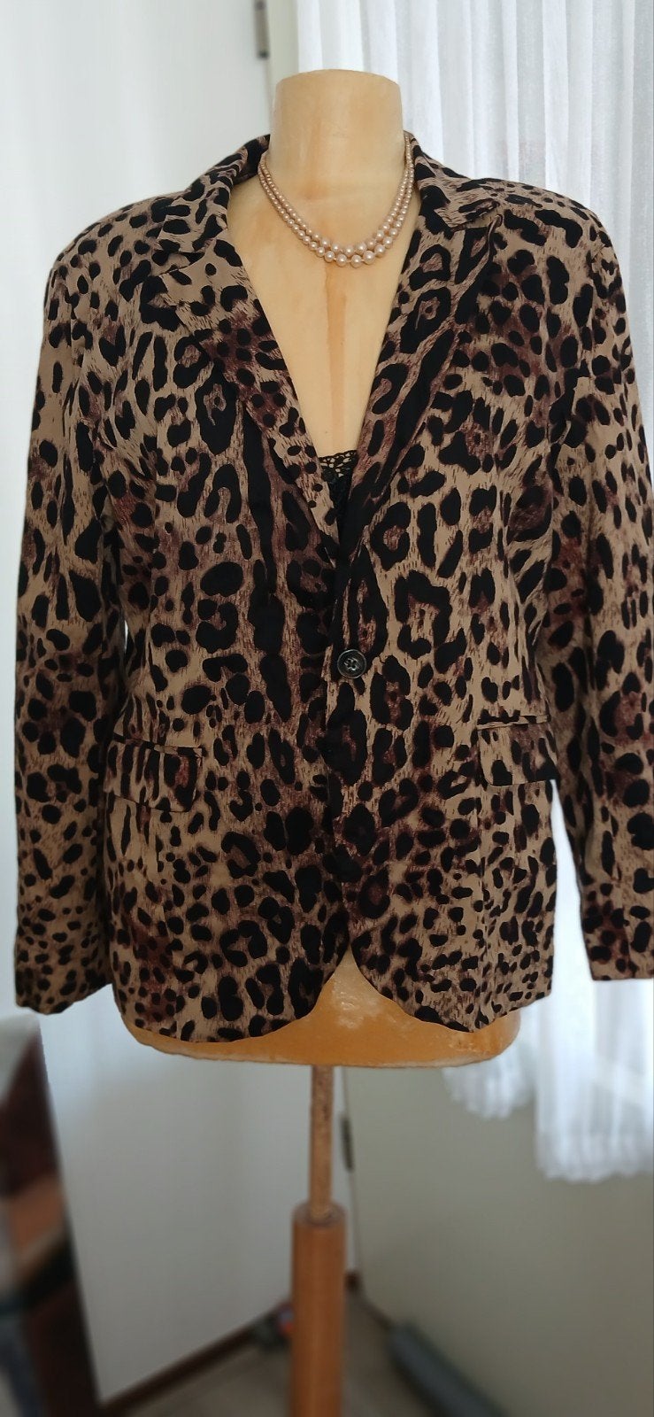 Leuk print jasje is gevoerd mt 46, Overige kleuren, Verzenden, Maat 46/48 (XL) of groter, Nieuw