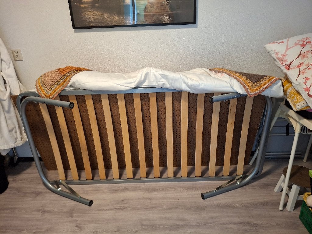 Onderschuifbed pascal 90x200 incl matras, Ophalen, 90 cm, Eenpersoons, Zo goed als nieuw