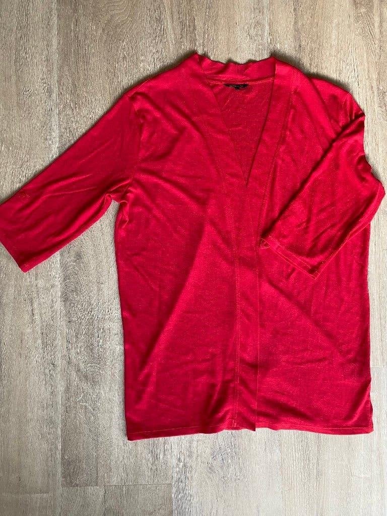 Dun Gebreid Vest | rood | maat L | M&S Mode, Maat 42/44 (L), Nieuw, Ophalen of Verzenden, M&S