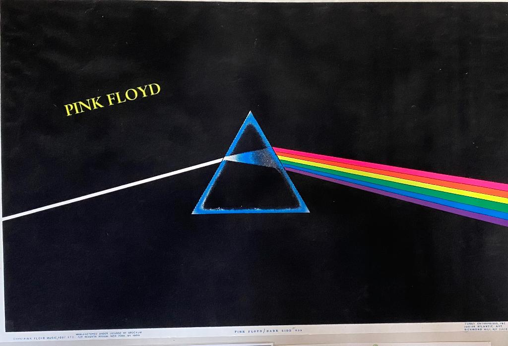Pink Floyd poster 'Dark side of the Moon", Ophalen, Overige formaten, 1980 - 1989, Zo goed als nieuw