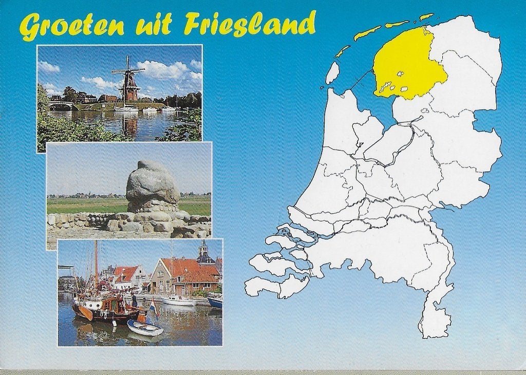 Friesland Gelopen Ansichtkaart ( 4170 ), Verzamelen, Ophalen of Verzenden, 1980 tot heden, Gelopen, Friesland