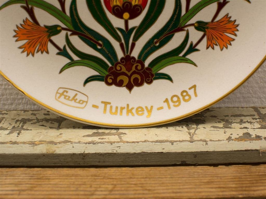 Wandbord Botanical Turkey 1987 12861, Ophalen of Verzenden