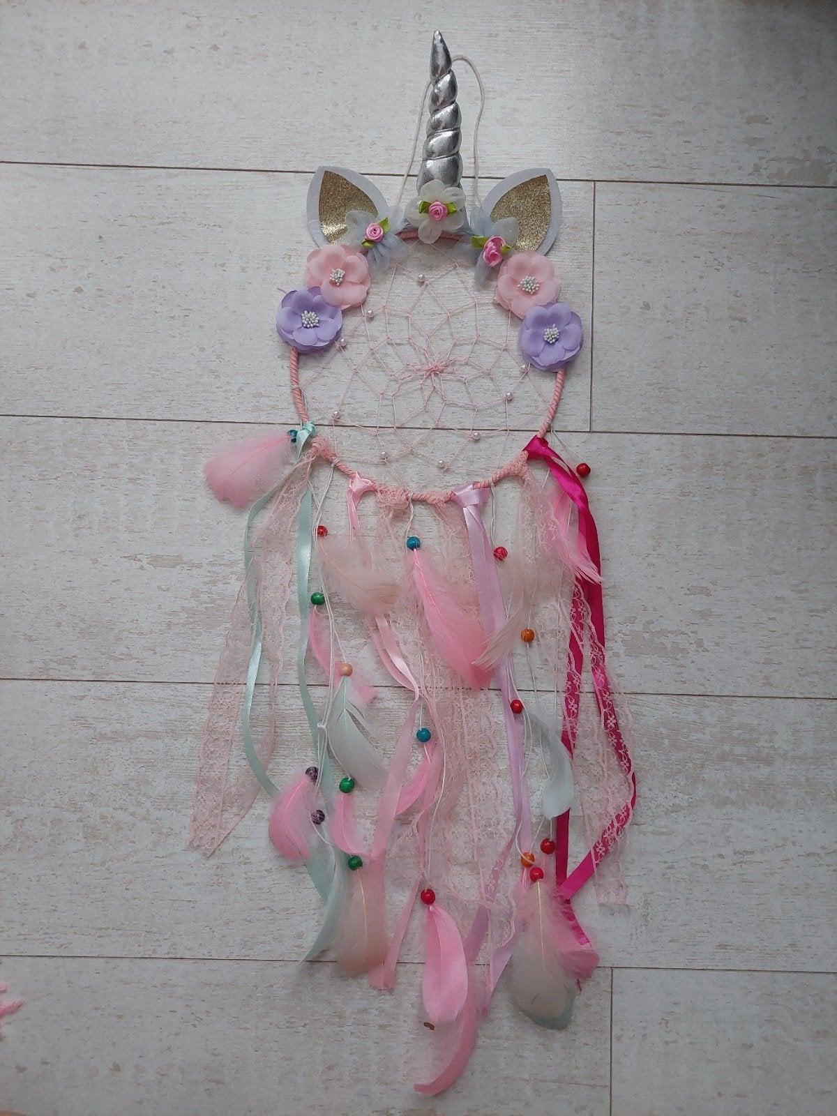 Mooie Eenhoorn Unicorn dromenvanger, Verzenden, Zo goed als nieuw, Overige merken, Wanddecoratie