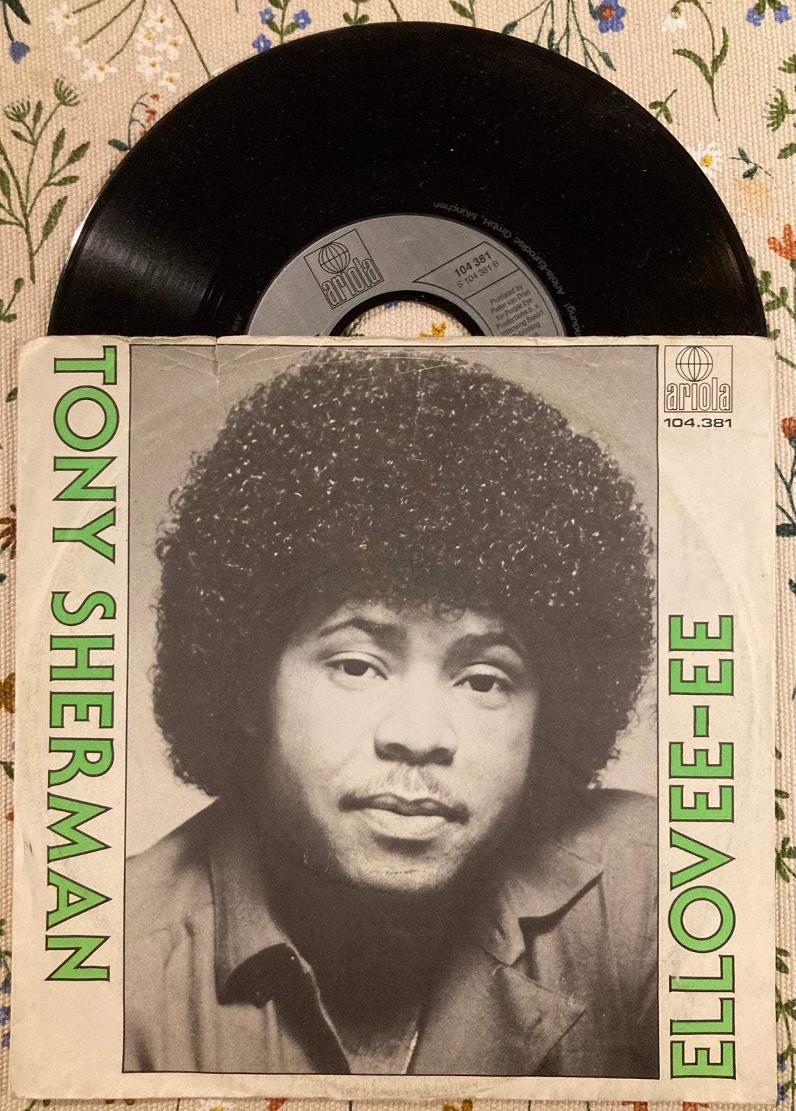 Vinyl single Tony Sherman - Ellovee-ee, Gebruikt, 7 inch, Ophalen of Verzenden, Dance en House