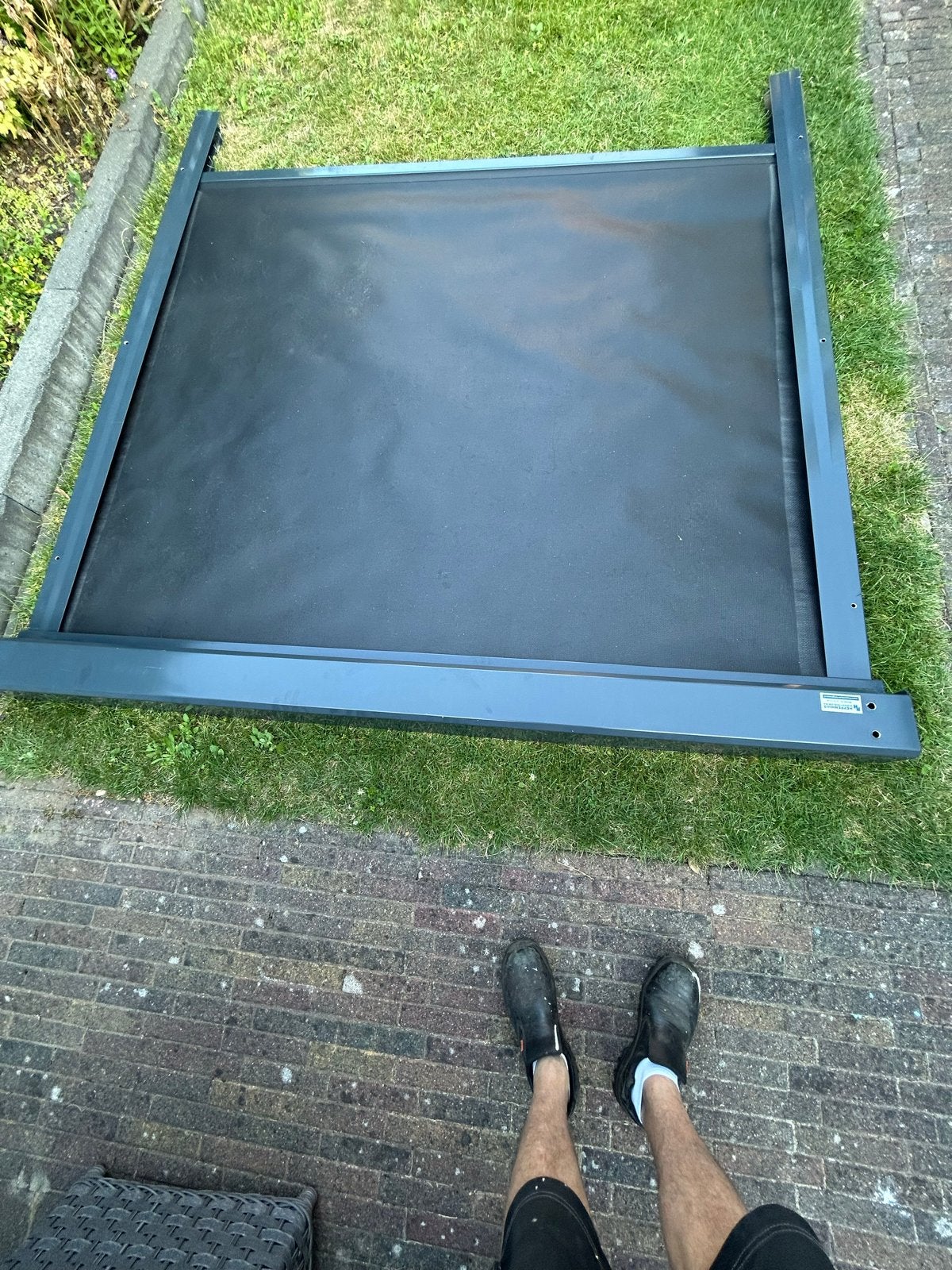 Screen 200x200 cm met hendel links, Ophalen, Gebruikt, Minder dan 250 cm, 150 tot 300 cm