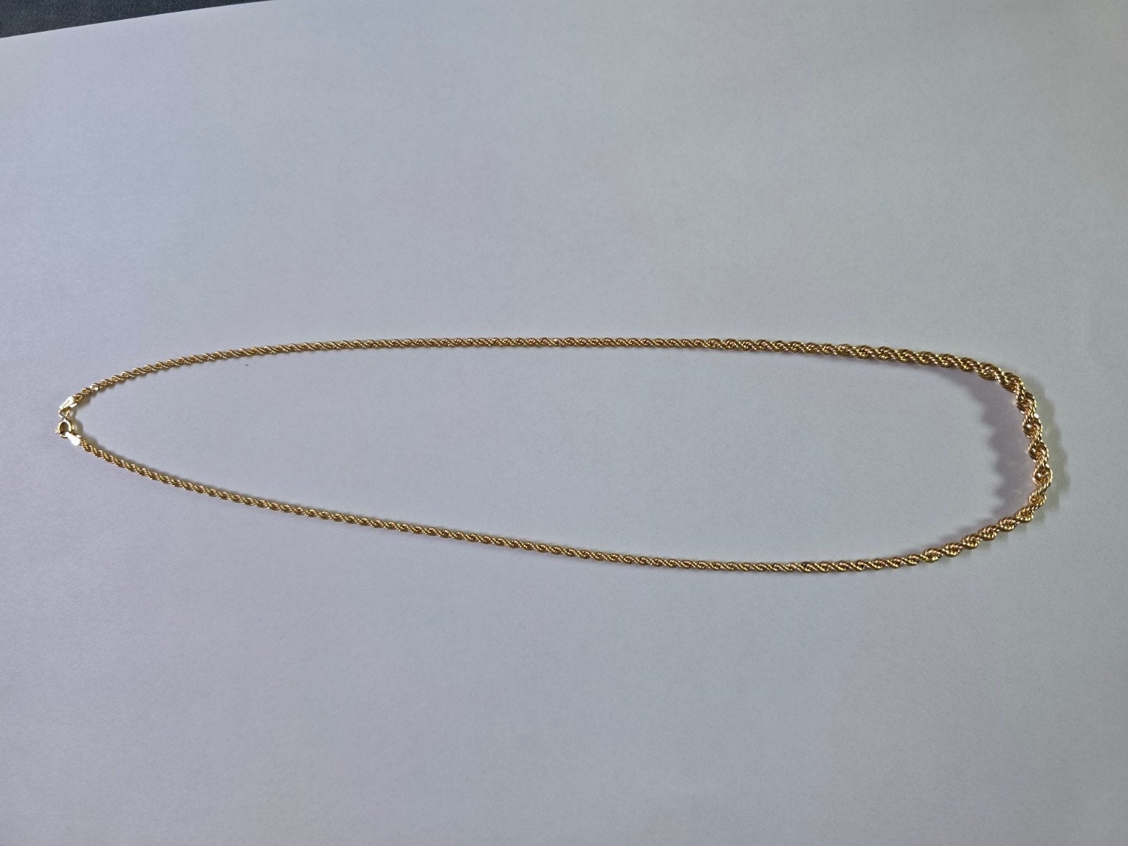 18 k gouden ketting van dun naar dik naar dun 50 cm, Ophalen of Verzenden, Nieuw, Goud, Goud