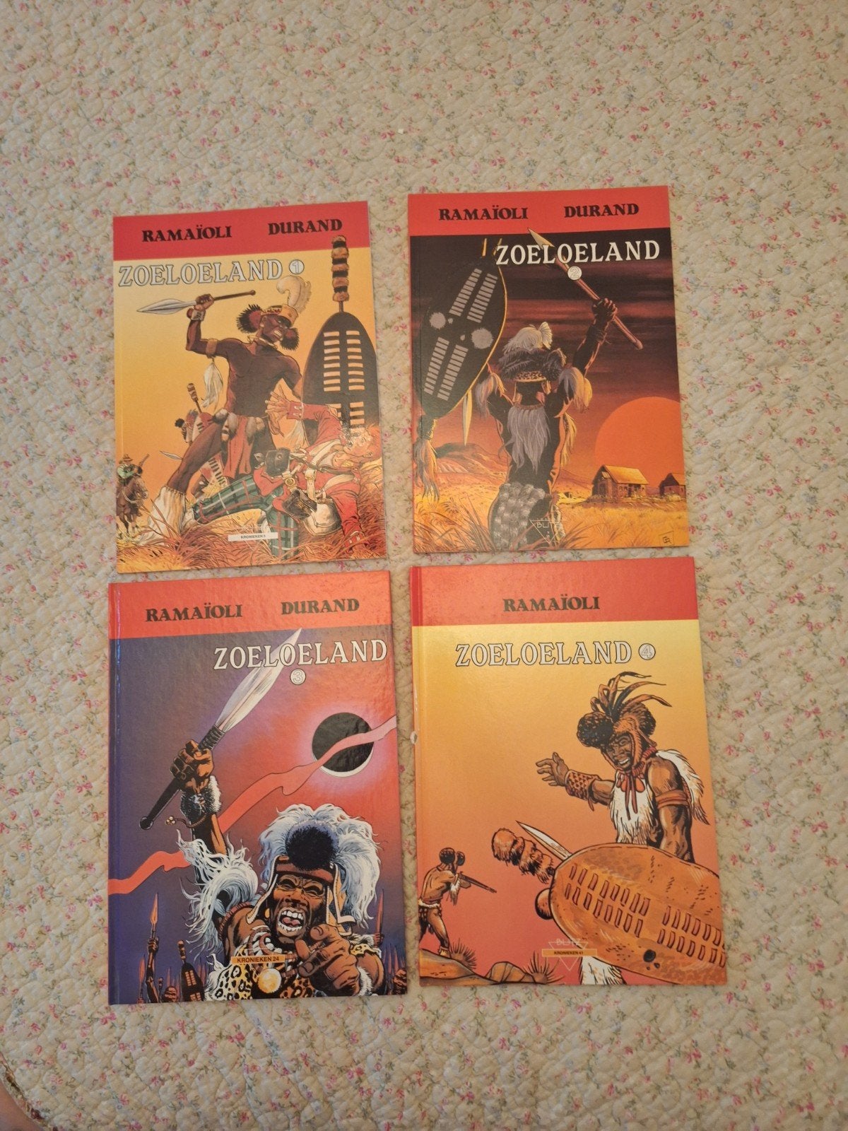 Zoeloeland deel 1 t/m 4 stripboeken ramaïoli durand., Boeken, Meerdere stripboeken, Ophalen of Verzenden