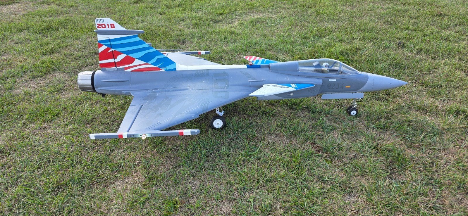 Jas 39 Gripen RC Jet met Trustvector, 80mm EDF, 1875kv motor, Ophalen, Gebruikt, Elektro
