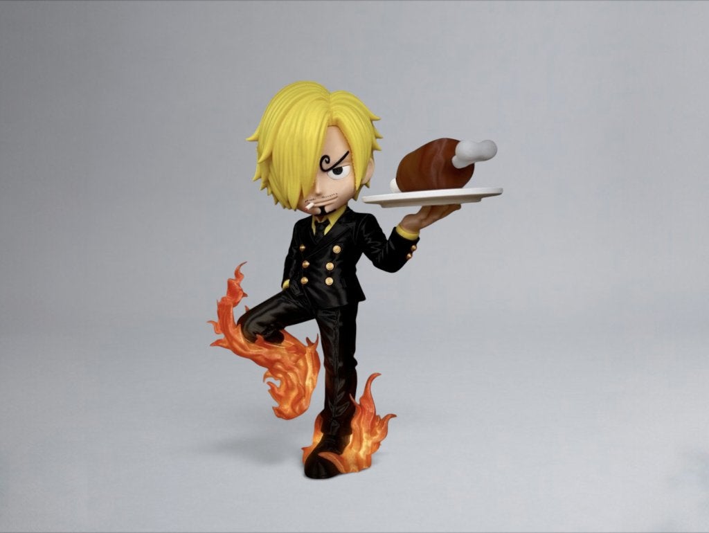 Sanji Serving Meat Figurine – One Piece – 31 cm, Ophalen of Verzenden, Nieuw, Fantasy