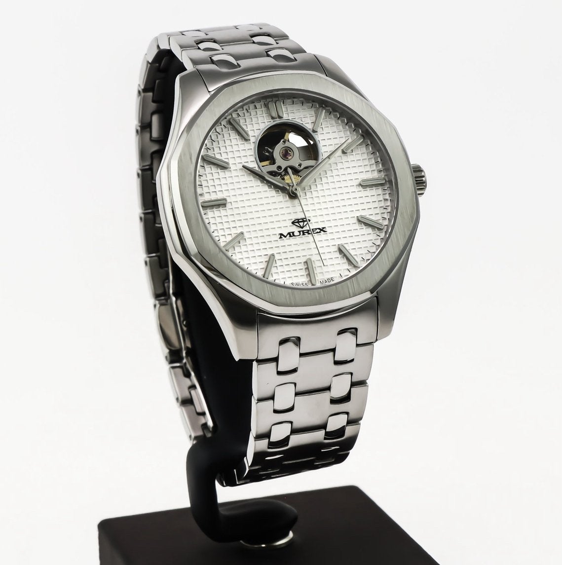 Swiss horloge rvs saffier glas ongedragen. Top cadeau!, Ophalen of Verzenden, Nieuw