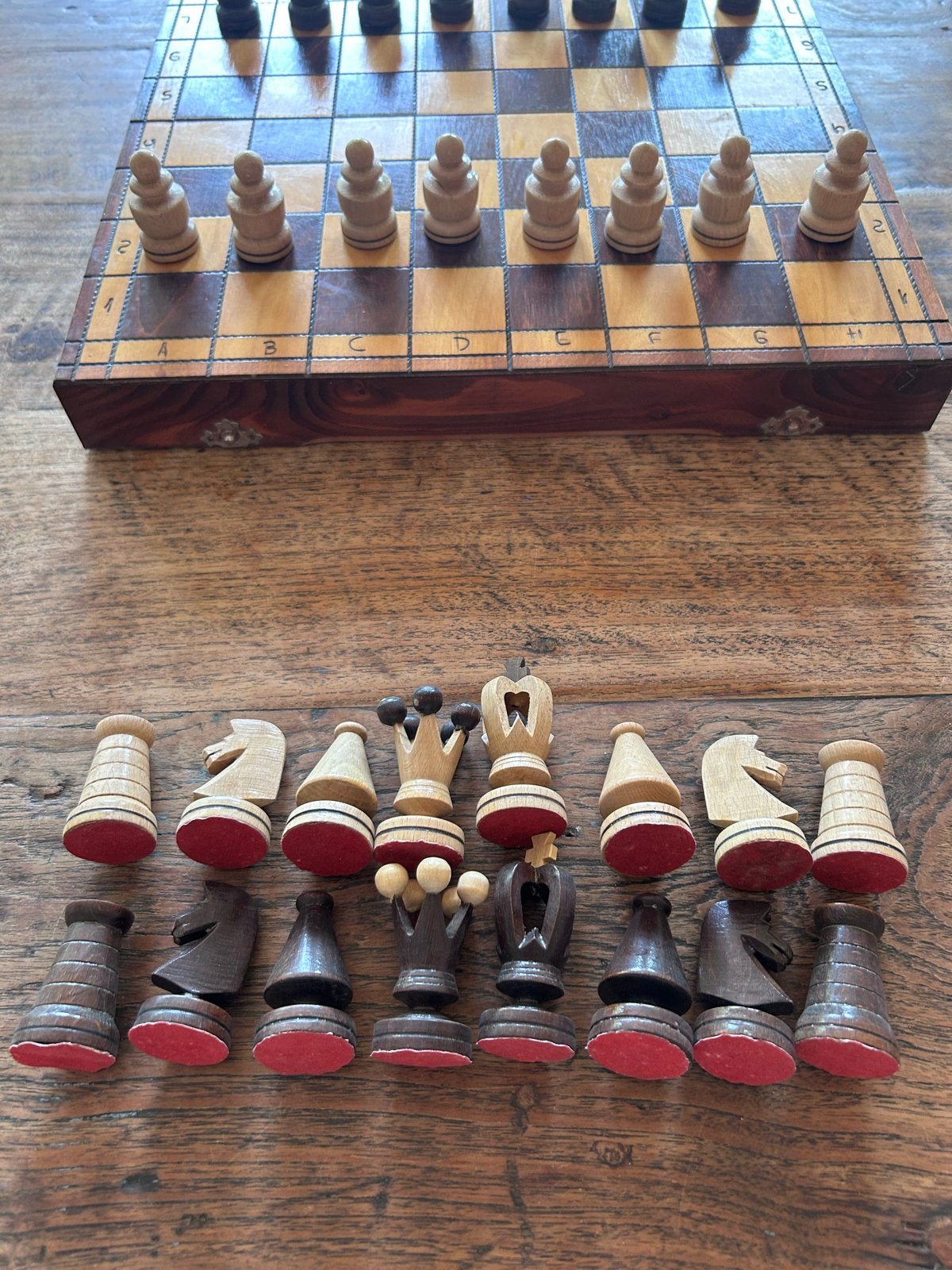 Handgemaakt Schaakspel - Regency Stijl (1940-1950), Hobby en Vrije tijd, Gezelschapsspellen | Bordspellen, Een of twee spelers