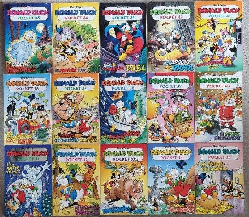 Donald Duck pockets 31–45 (compleet), Boeken, Stripboeken, Gelezen, Complete serie of reeks, Ophalen of Verzenden