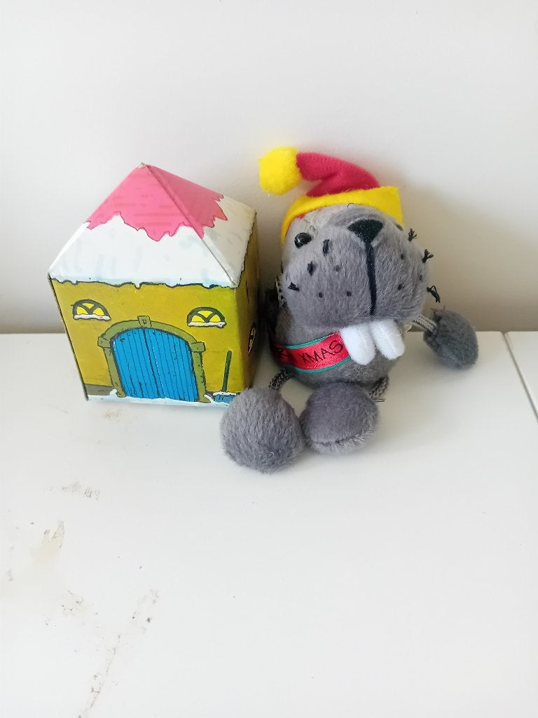 Kerstbungel in de vorm van een walrus, Ophalen, Gebruikt, Knuffel of Figuurtje