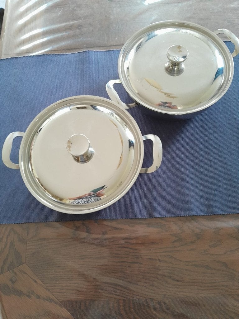 2 Dekschalen, Ophalen of Verzenden, Overige stijlen, Metaal, Schaal of Schalen