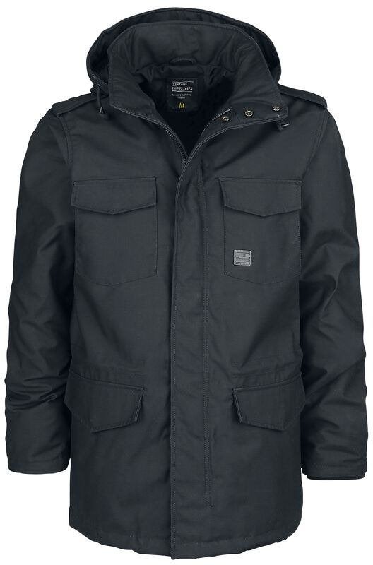 Vintage Industries winterjas, Kleding | Heren, Jassen | Winter, Maat 52/54 (L), Zwart, Ophalen of Verzenden, Vintage Industries