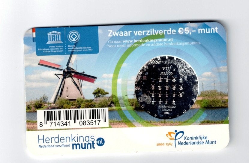 Het Molen Vijfje (2014) – Werelderfgoed Coincard, Ophalen of Verzenden, Koningin Beatrix, Euro's, Losse munt