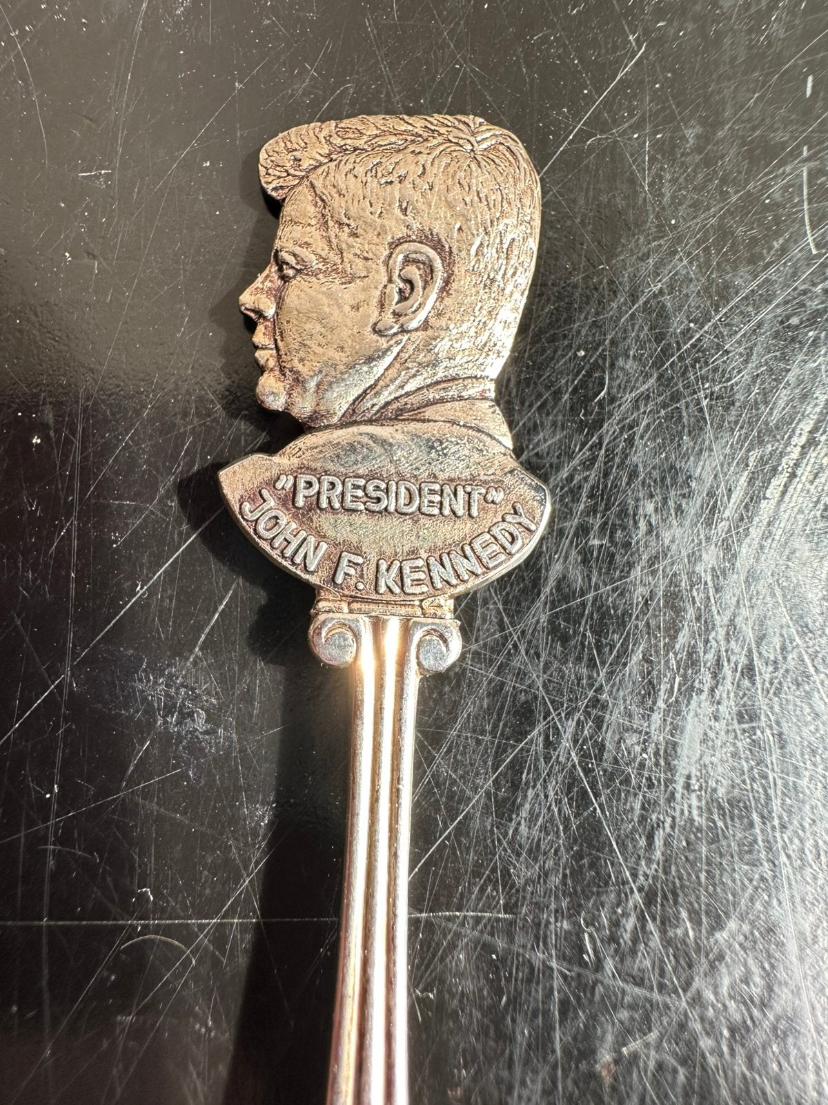 J F Kennedy verzilverde theelepel, Verzamelen, Ophalen of Verzenden, Zo goed als nieuw