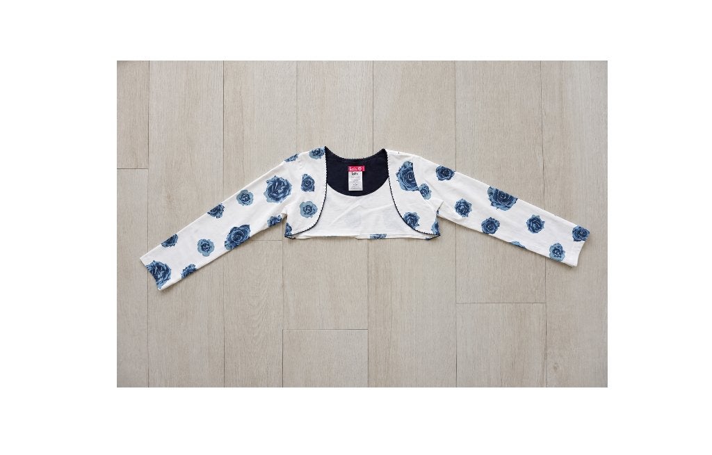 NIEUW Loff Lofff Jottum Vestje Vest Bolero Blauw Wit Mt. 128, Meisje, Trui of Vest, Nieuw, Ophalen of Verzenden