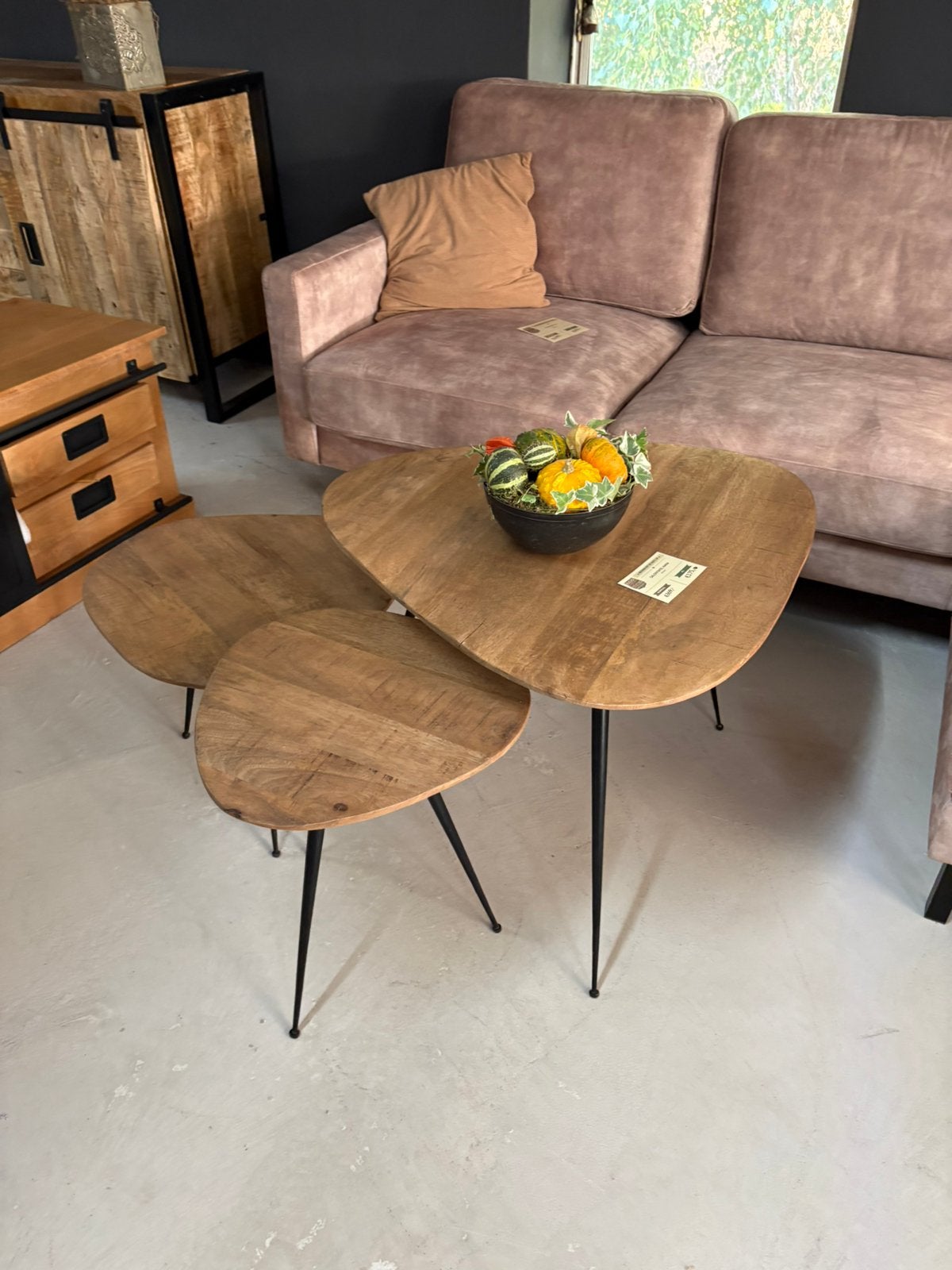 Salontafelset Nara – 3 tafels voor €175!, Ophalen of Verzenden, Nieuw, Rechthoekig, 50 tot 100 cm